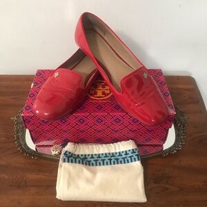 ✔️Ladies Tory Burch Red Women's Loafers 🌹